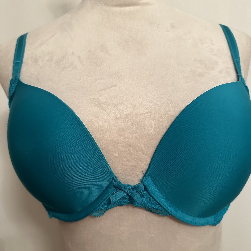 Victoria's Secret Bombshell Very Sexy Push Up Bra - Teal Evening Tide - 32DD